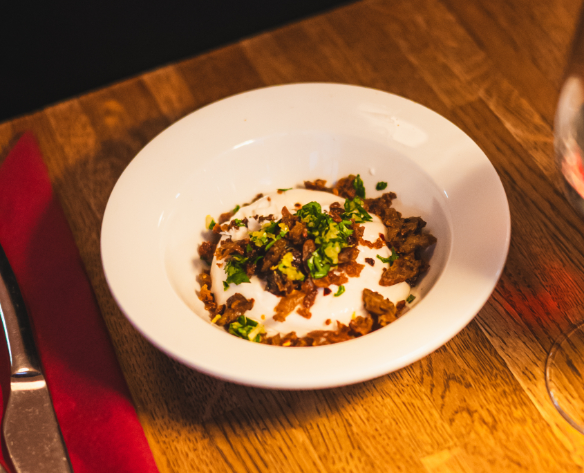 Burrata con Nduja Croccante e Gremolata